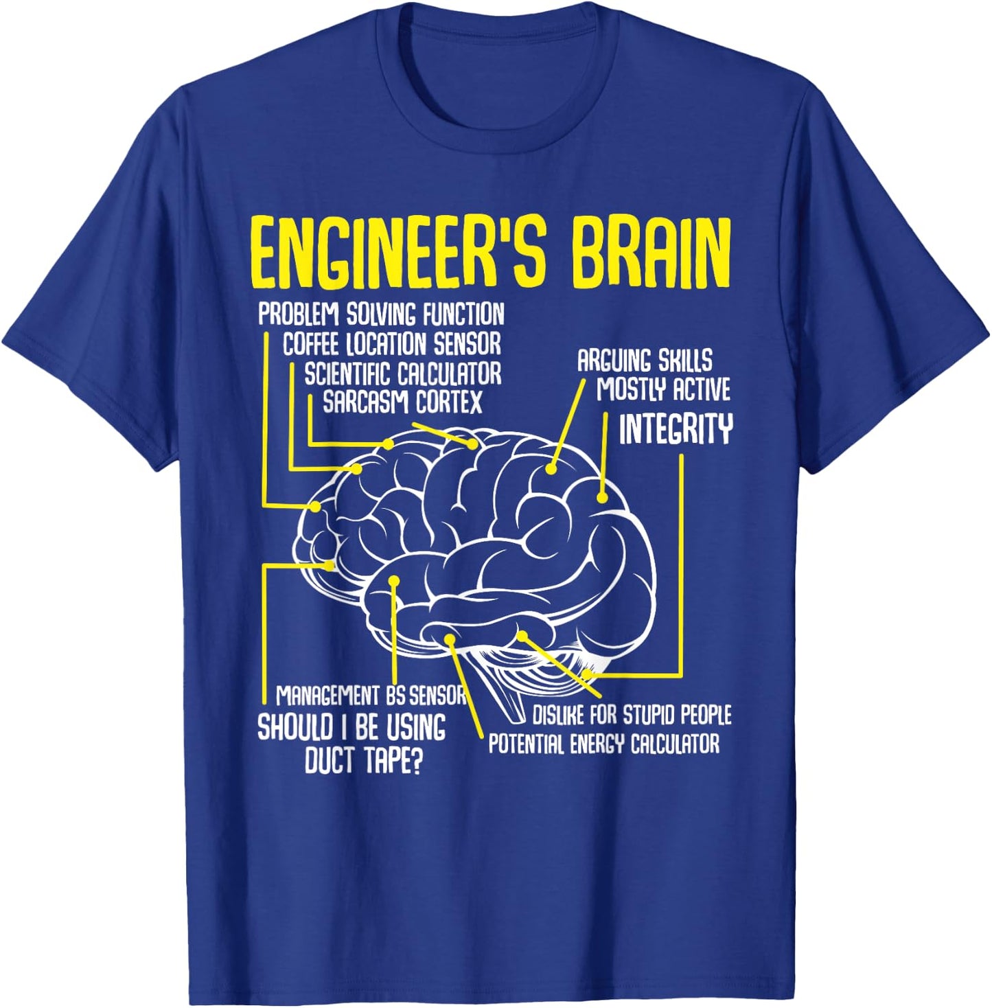 Engineer's Brain Engineering Engineering T-Shirt - T-Shirt | Royal