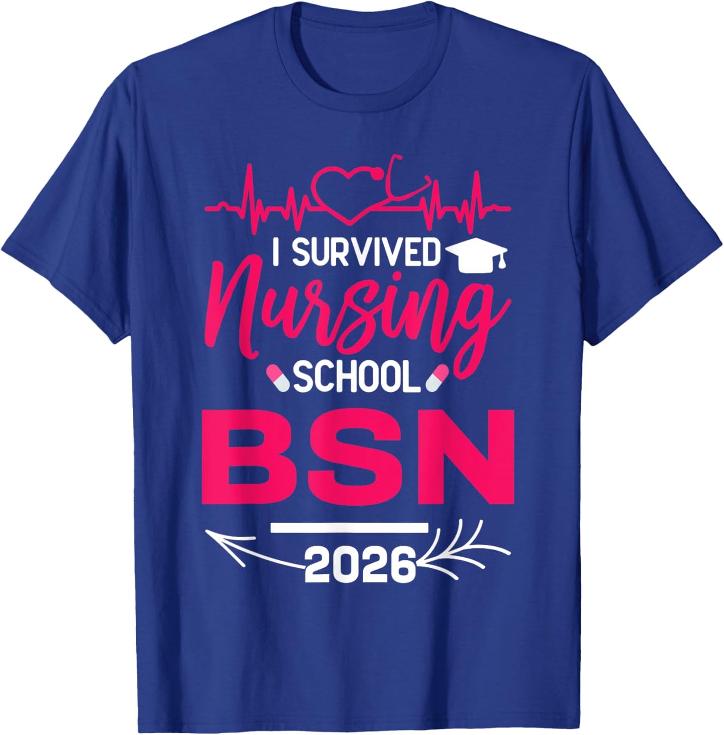 Nurse Est 2026 Rn Nursing School Graduation Graduate BSN T-Shirt - T-Shirt | Royal