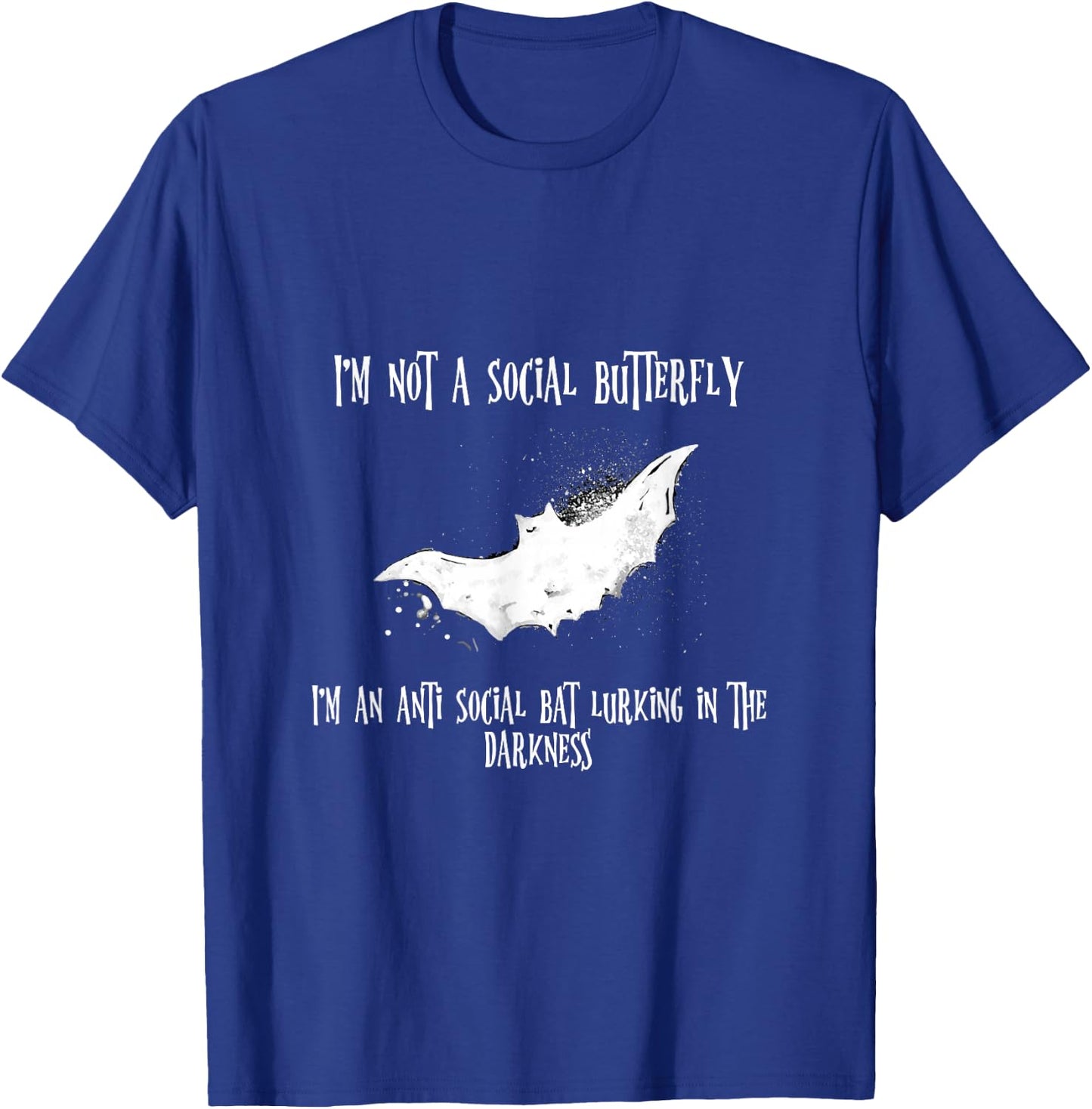 Spooky Gothic with Vampire Bat for Anti Social Emo T-Shirt - T-Shirt | Royal