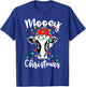 Mooey Christmas Santa Christmas Lights Cow Lovers T-Shirt - T-Shirt | Royal