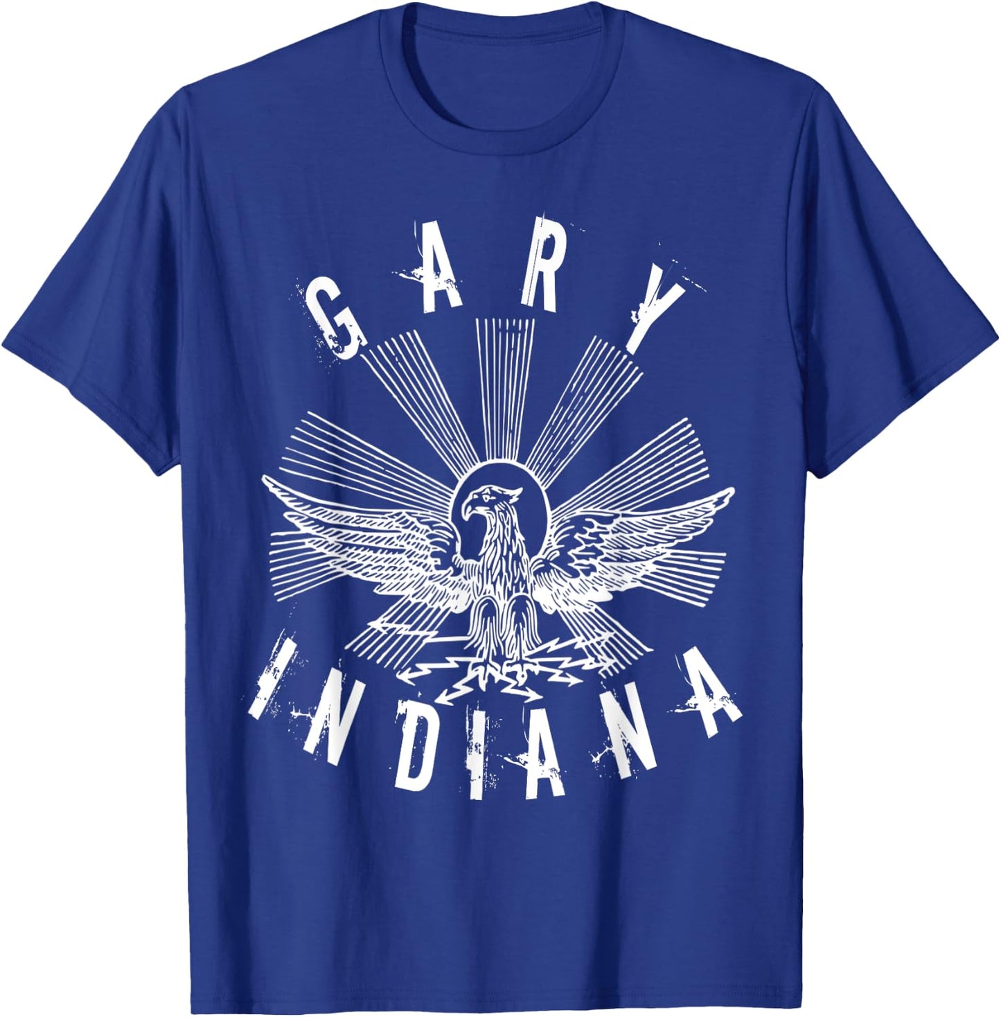 Gary Indiana T Shirt Vintage Eagle Retro IN T-Shirt - T-Shirt | Royal