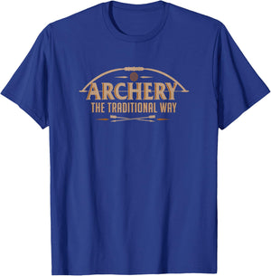 Archery The Traditional Way Sports Hunting T-Shirt - T-Shirt | Royal
