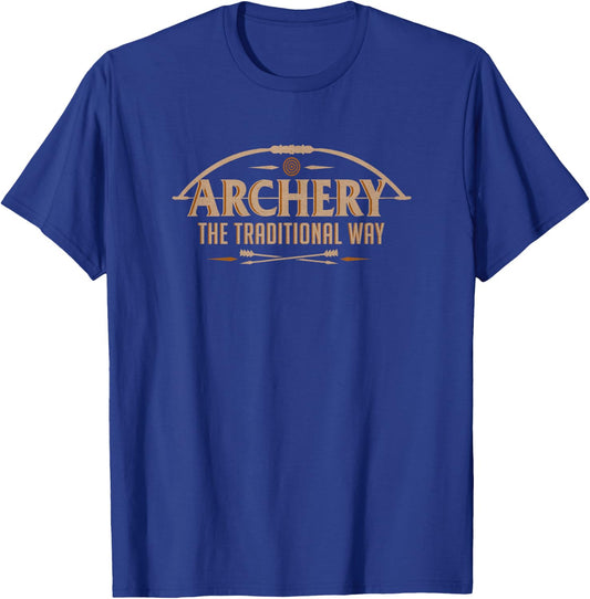 Archery The Traditional Way Sports Hunting T-Shirt - T-Shirt | Royal