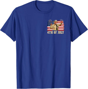 (2 Sides) Happy 4th of July to All You Sumbitches Patriotic T-Shirt - T-Shirt | Royal