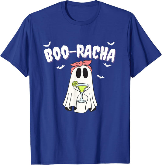 Boo-racha Funny Halloween Ghost Margarita Design | Borracha T-Shirt - T-Shirt | Royal