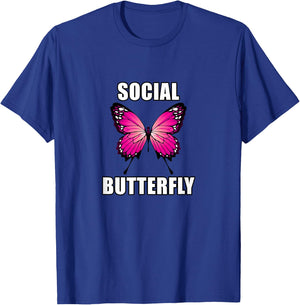 Social Butterfly - Meme T-Shirt - T-Shirt | Royal