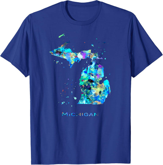 Michigan Map T-Shirt - T-Shirt | Royal