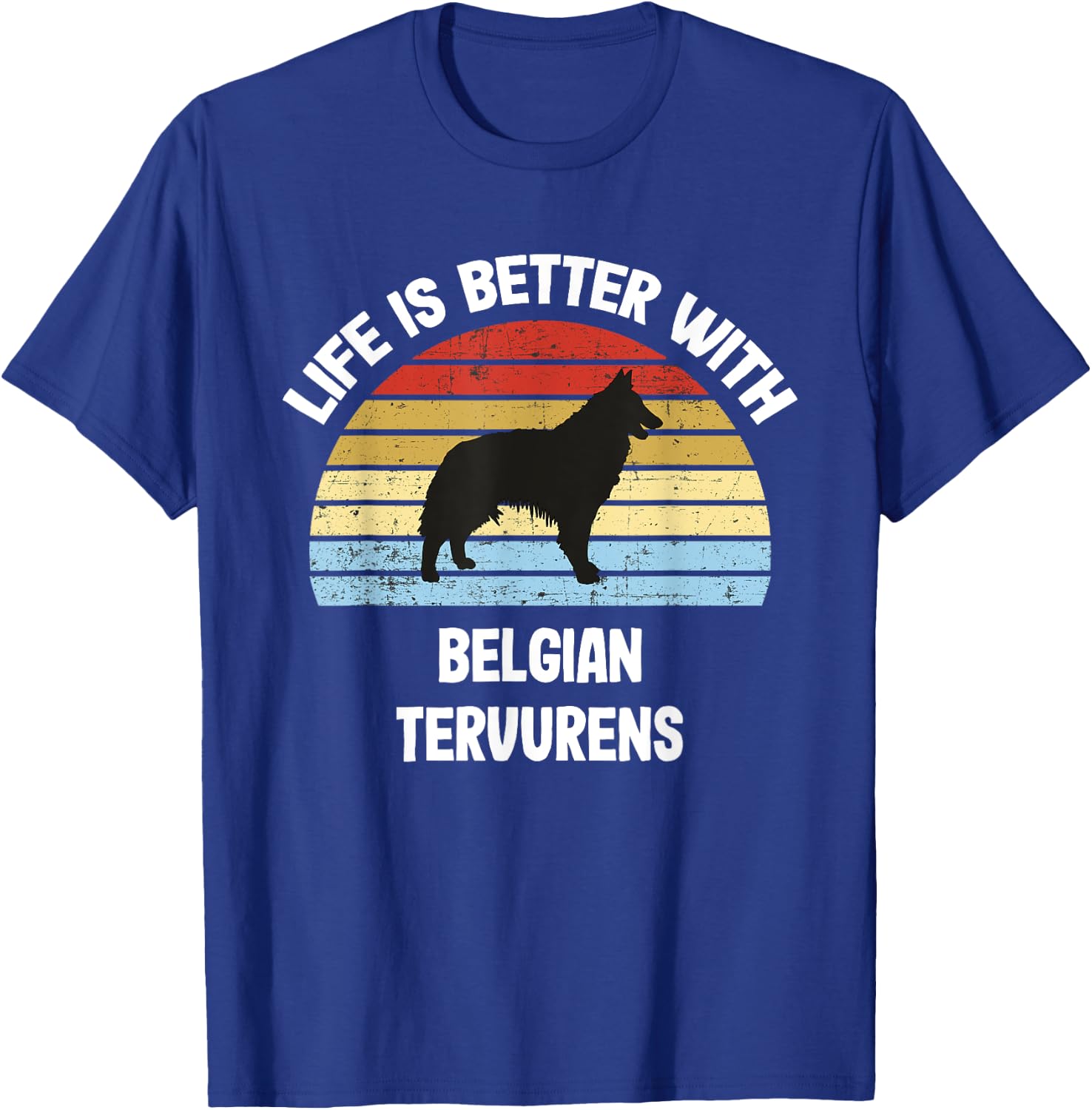 Retro Belgian Tervuren Dog Gift T-Shirt - T-Shirt | Royal
