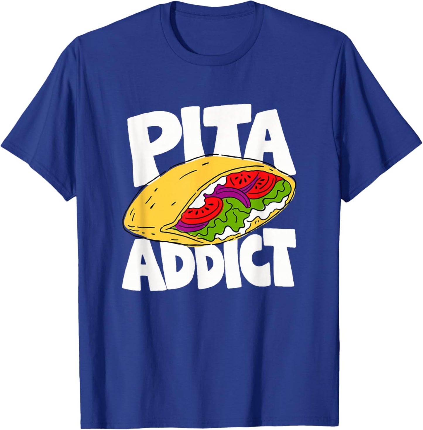 Pita Lover Retro Graphic T-Shirt - T-Shirt | Royal