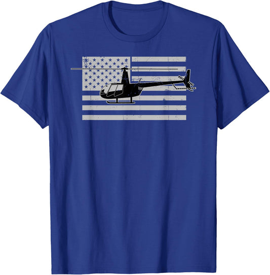 Helicopter Pilot Helicopter Aviation Helicopter T-Shirt - T-Shirt | Royal