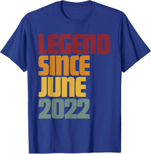 Legend Since June 2022 4th Birthday - Vintage T-Shirt - T-Shirt | Royal