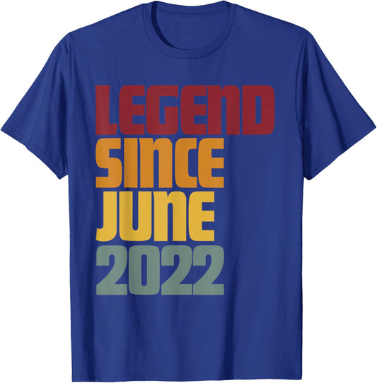 Legend Since June 2022 4th Birthday - Vintage T-Shirt - T-Shirt | Royal