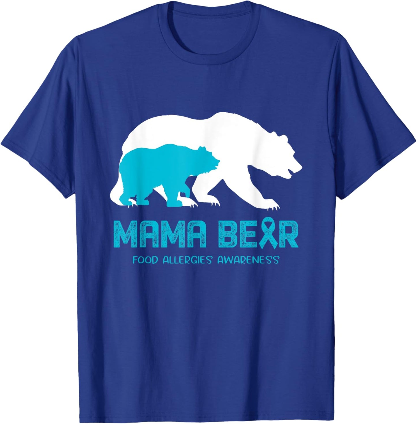 Mama Bear Food Allergies Awareness Shirt Men T-Shirt - T-Shirt | Royal