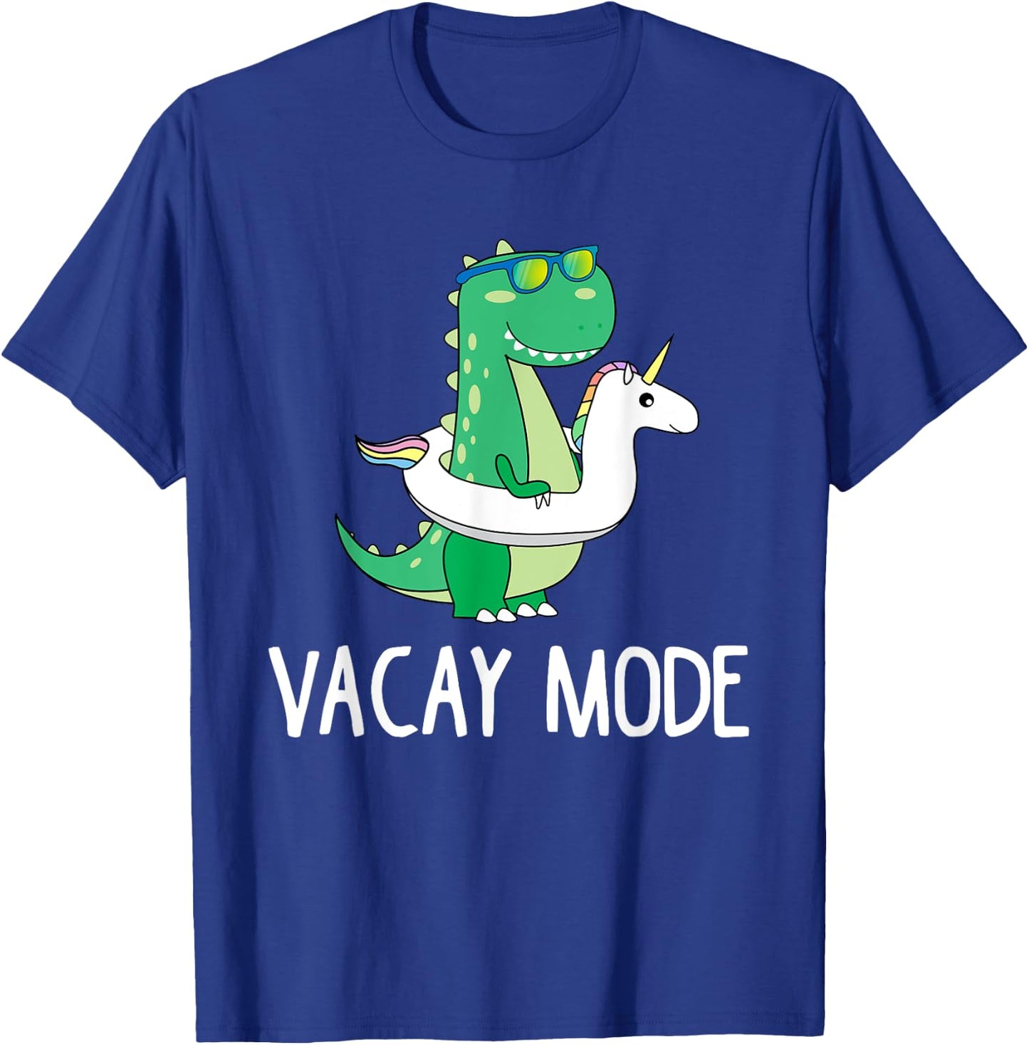 Vacay Mode Cute Dinosaur T Shirt Funny Family Vacation Gift T-Shirt - T-Shirt | Royal