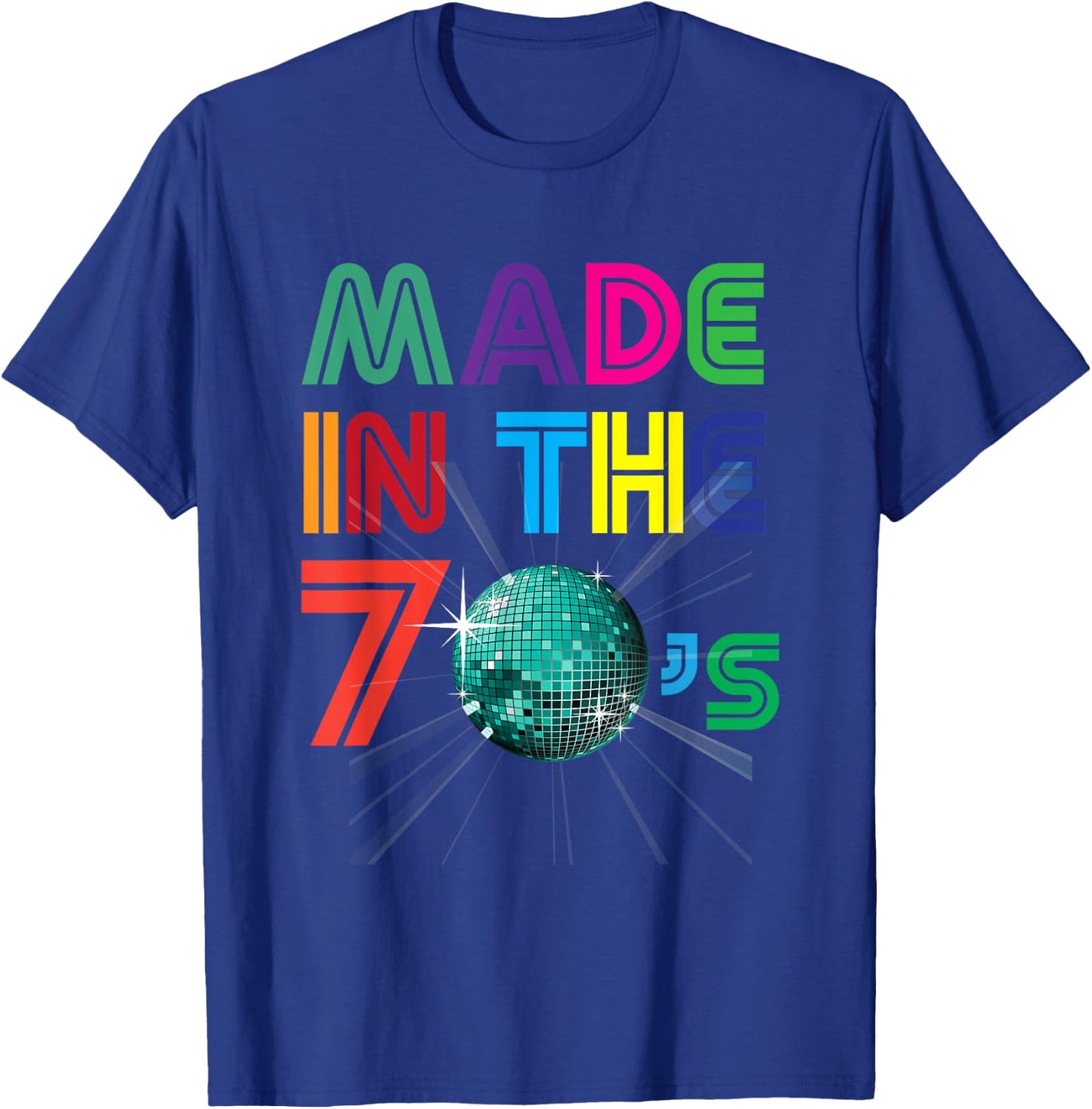 Vintage Retro Made In The 70s Gift +- 40 Yrs Years Old Shirt T-Shirt - T-Shirt | Royal