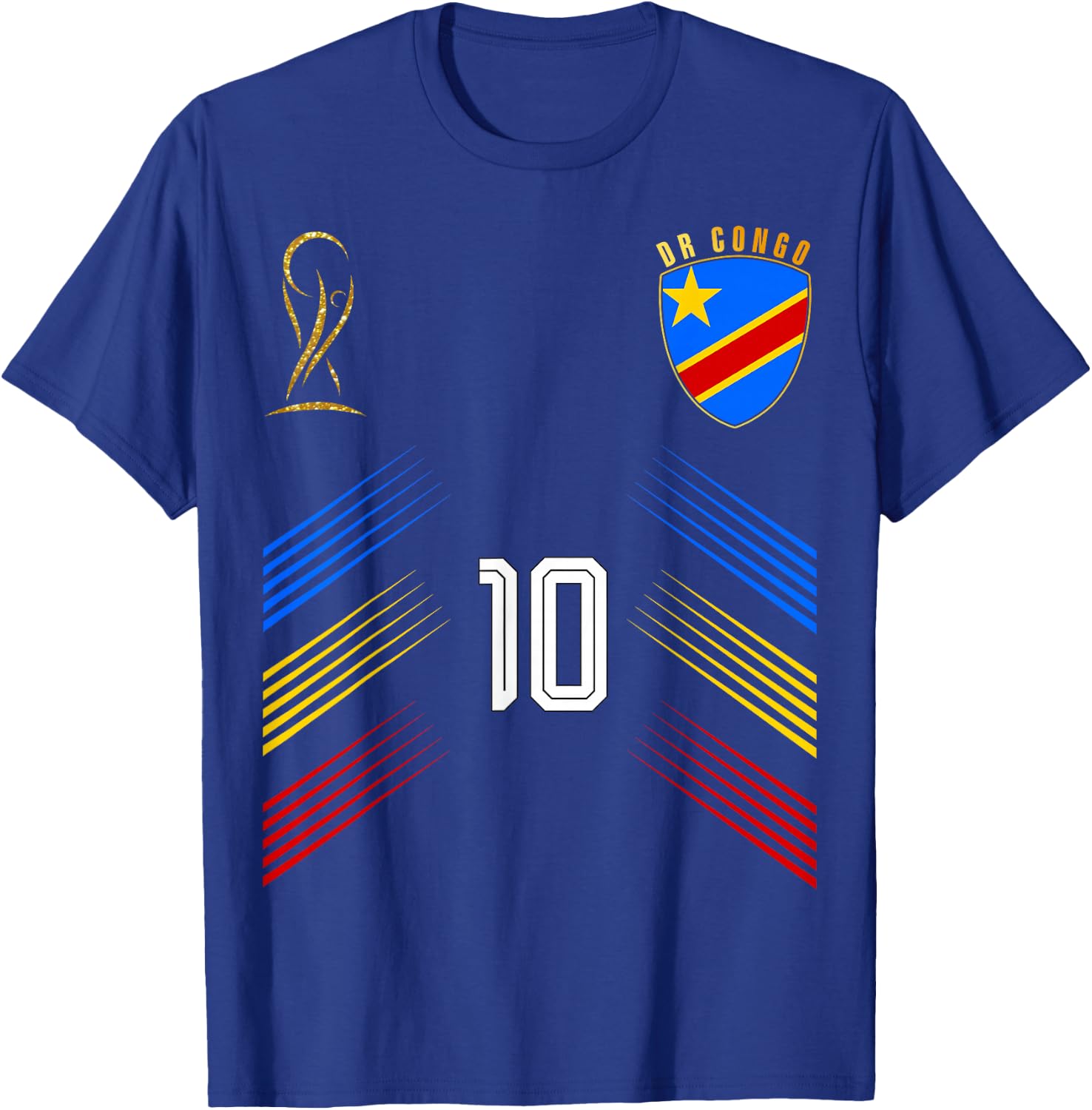 DR Congo Flag Congolese Pride Lovers Retro T-Shirt - T-Shirt | Royal