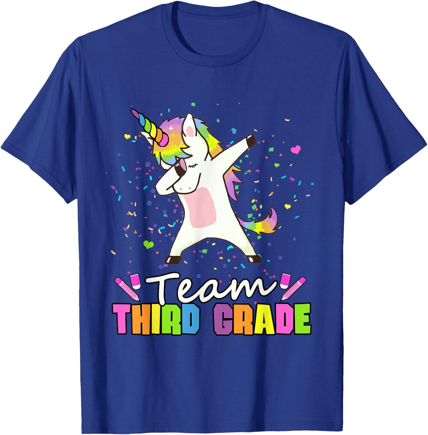Team Third Grade Unicorn Team 3rd Grade T-Shirt - T-Shirt | Royal