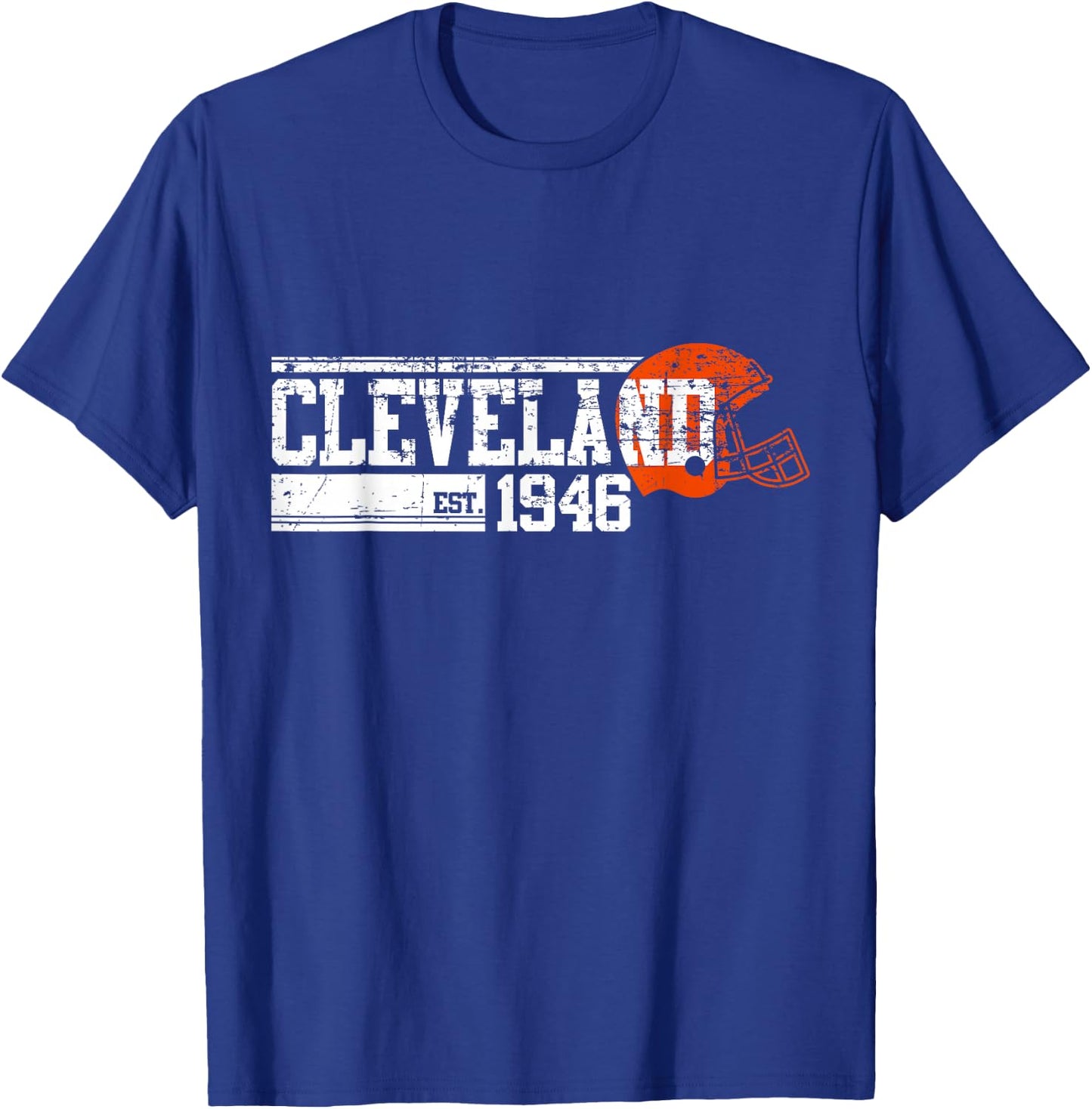 Vintage Cleveland Football Gift T-Shirt - T-Shirt | Royal