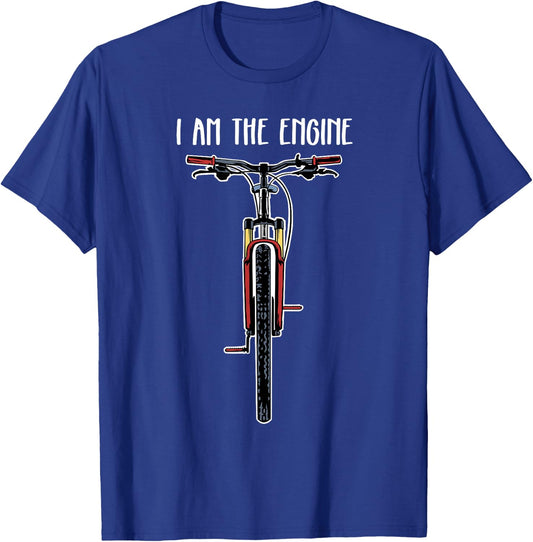 Funny Bicycle I Am The Engine Small T-Shirt - T-Shirt | Royal