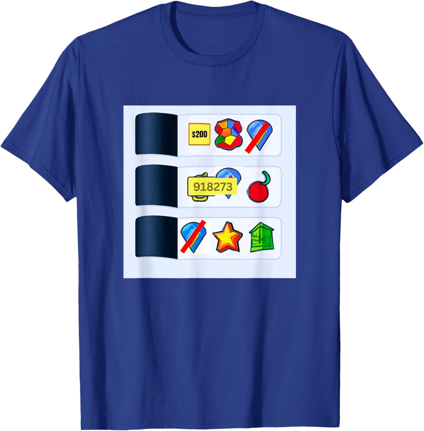 Pull Tab Gambling Break Open Tickets Easy Gambler Costume T-Shirt - T-Shirt | Royal