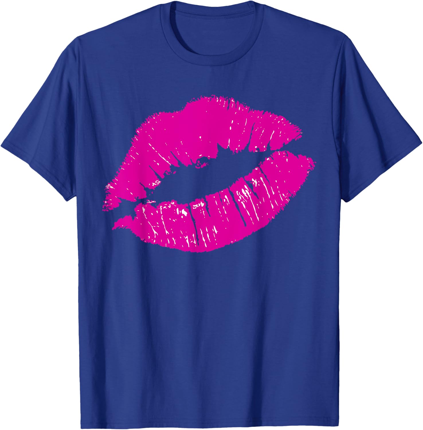 80's Pink Lips | Bright Pop Culture 1980's Lovers Gift T-Shirt - T-Shirt | Royal