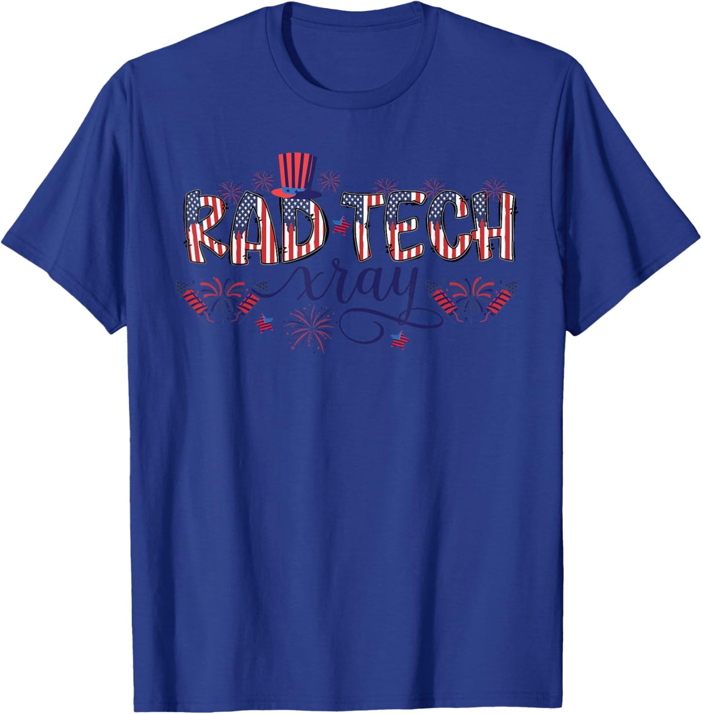 Rad Tech 4th of July Patriotic Radiology Tech USA Flag Desig T-Shirt - T-Shirt | Royal