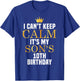 I Can't Keep Calm Its My Son's 10th Birthday Golden Bday T-Shirt - T-Shirt | Royal