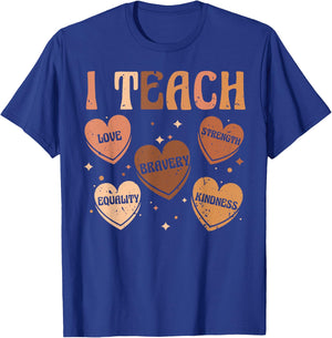 Celebrate Black History Month I Teach Black History Teacher T-Shirt - T-Shirt | Royal