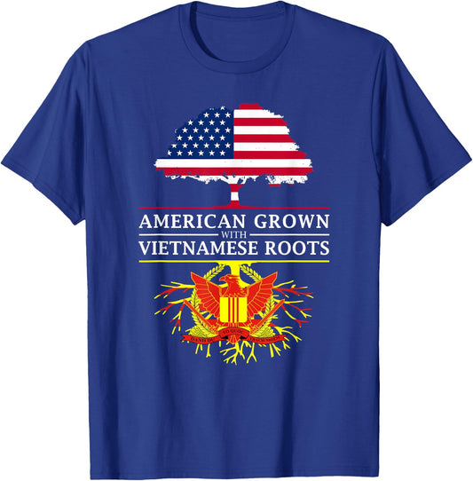 American Grown with South Vietnamese Roots - Vietnam T-Shirt - T-Shirt | Royal