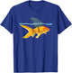 Goldfish with Fin Shark Funny Fish T-Shirt - T-Shirt | Royal