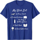 My Wish List - Travel, Adventure, & Wine Themed T-Shirt - T-Shirt | Royal