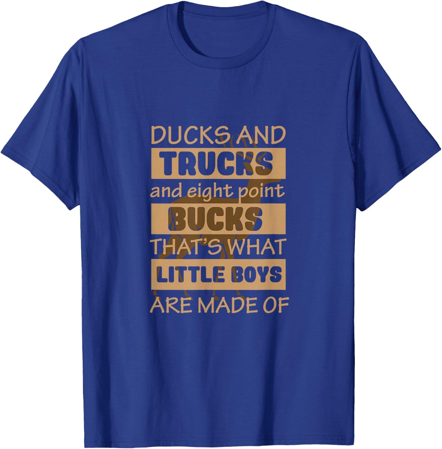 Cute Hunting - Ducks Trucks Bucks - Little Boys T-Shirt - T-Shirt | Royal