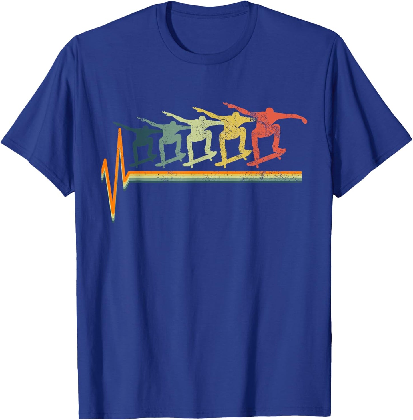 Skateboard Skater Gift Ollie Vintage T-Shirt - T-Shirt | Royal
