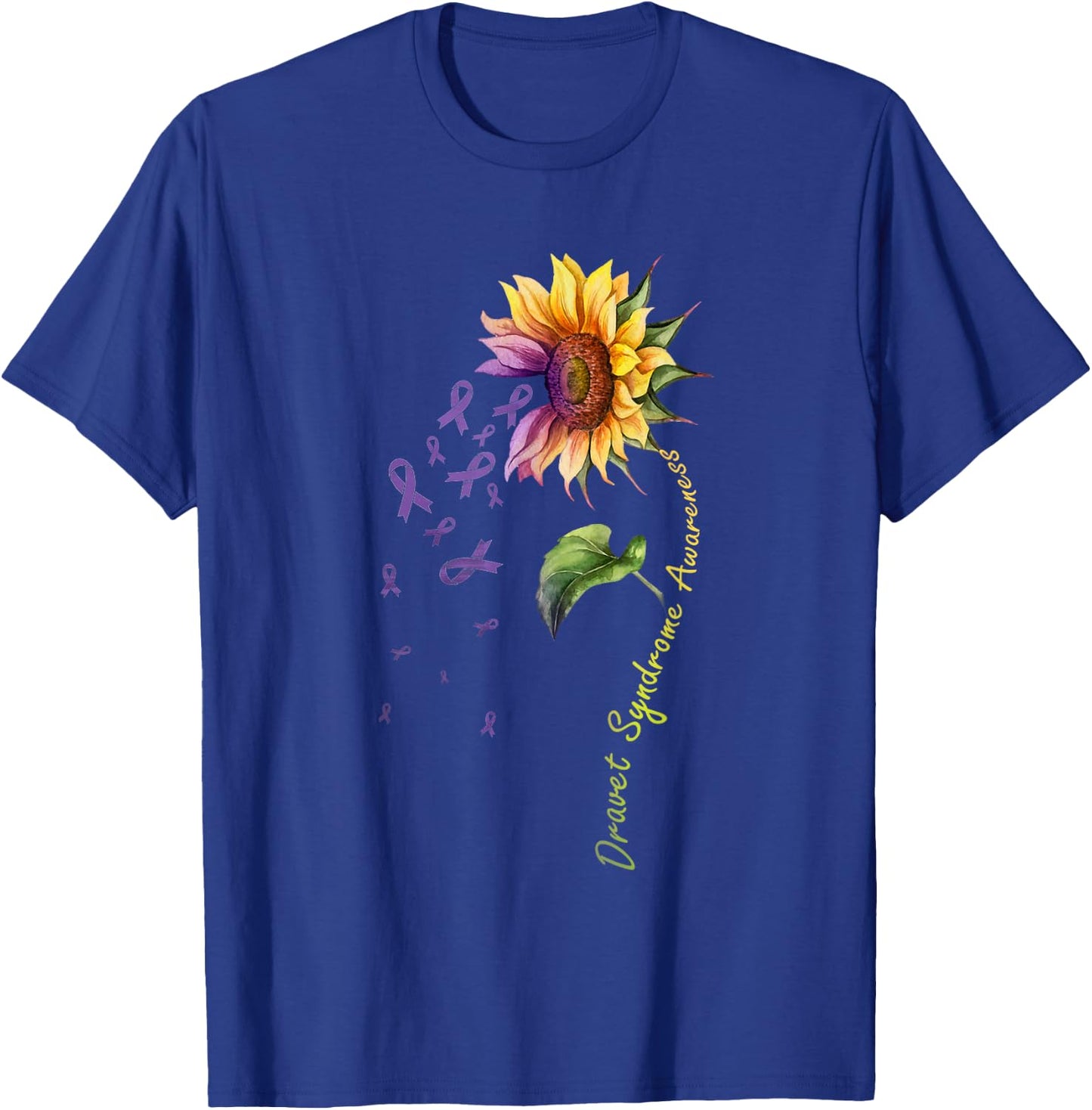 Dravet Syndrome Awareness Sunflower Shirt T-Shirt - T-Shirt | Royal
