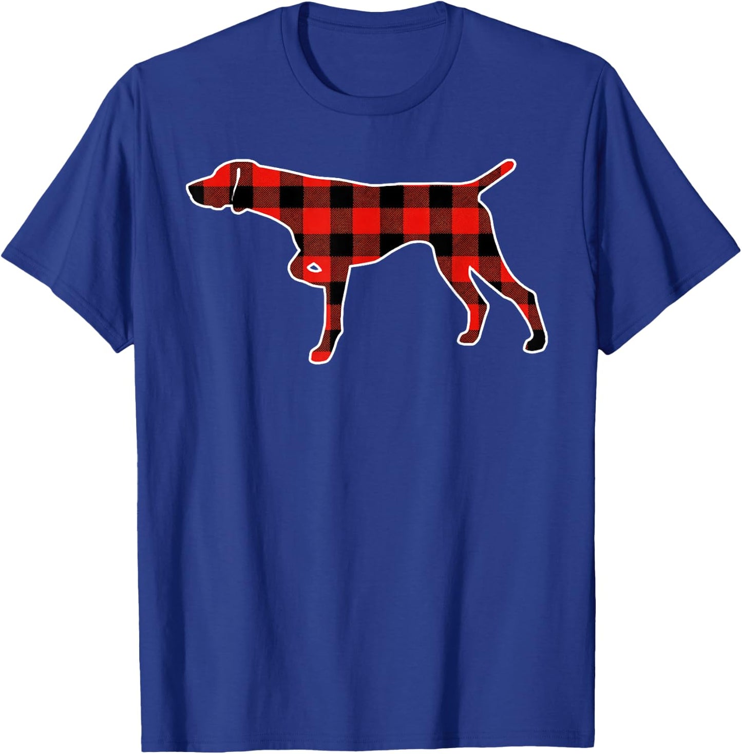 Red Buffalo Plaid Pajama GSP Christmas Dog Lover Men Women Kids T-Shirt - T-Shirt | Royal