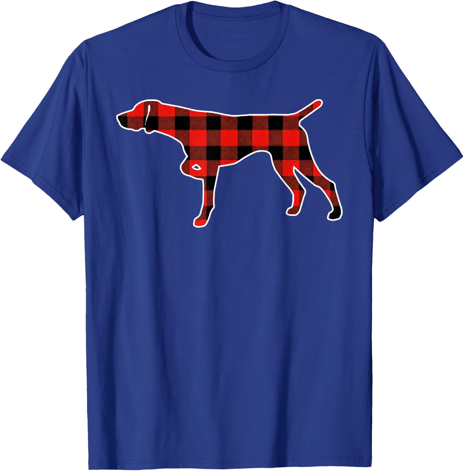Red Buffalo Plaid Pajama GSP Christmas Dog Lover Men Women Kids T-Shirt - T-Shirt | Royal