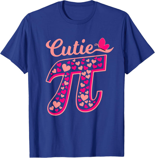 Pi Day Shirt Women Kids Men Toddler Math Teacher Cutie Pi T-Shirt - T-Shirt | Royal