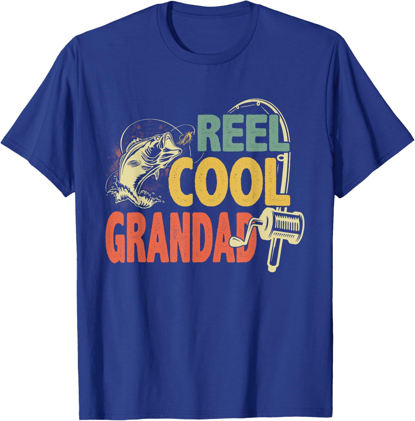 Retro Vintage Reel Cool Grandad Father's Day For Dad Papa T-Shirt - T-Shirt | Royal