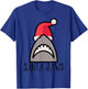 SANTA JAWS SHARK CHRISTMAS SHIRT- CHRISTMAS AT THE BEACH Men Women Kids T-Shirt - T-Shirt | Royal