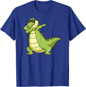 Dabbing Alligator Men Women Kids Gift T-Shirt - T-Shirt | Royal