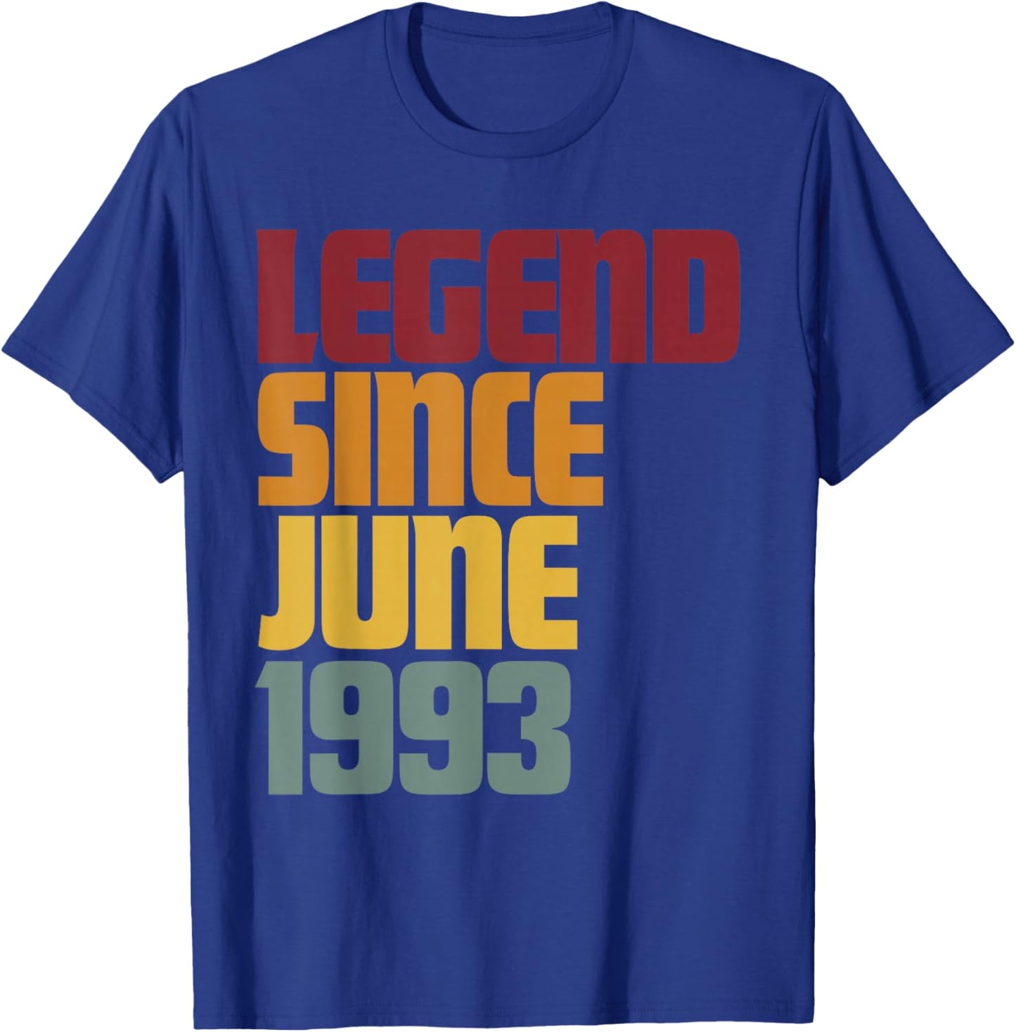 Legend Since June 1993 33rd Birthday - Vintage Funny T-Shirt - T-Shirt | Royal