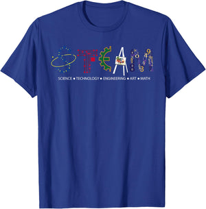 STEAM Science Technology Engineering Art Math for Teachers T-Shirt - T-Shirt | Royal