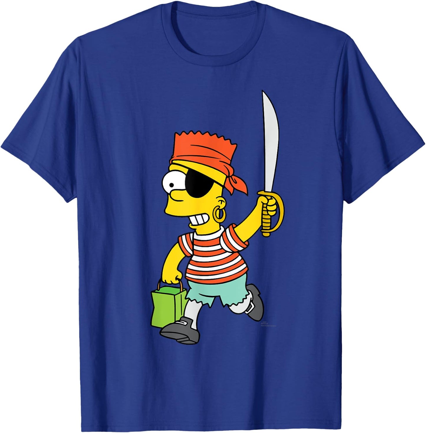 The Simpsons Halloween Bart Pirate Costume Trick or Treat T-Shirt - T-Shirt | Royal