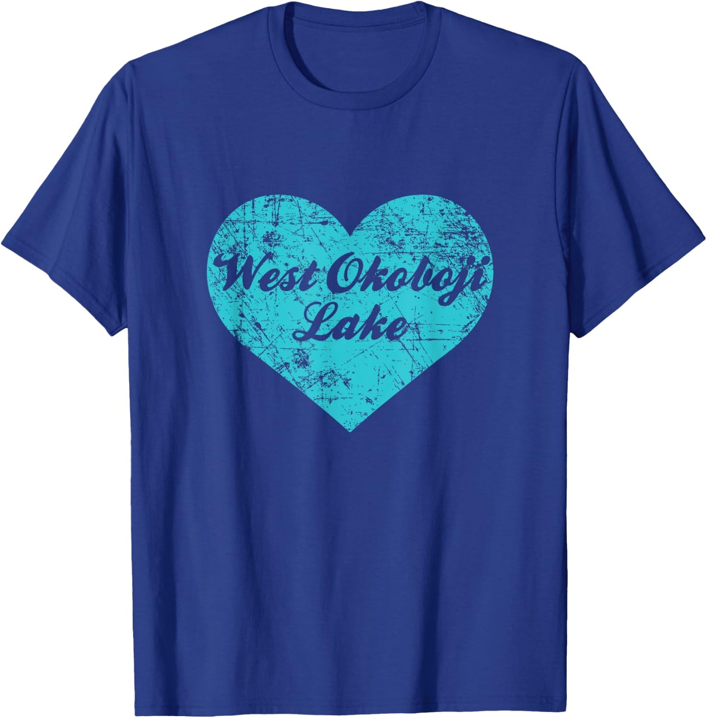I Love West Okoboji Lake Shirt, Iowa Camping Gift T-Shirt - T-Shirt | Royal