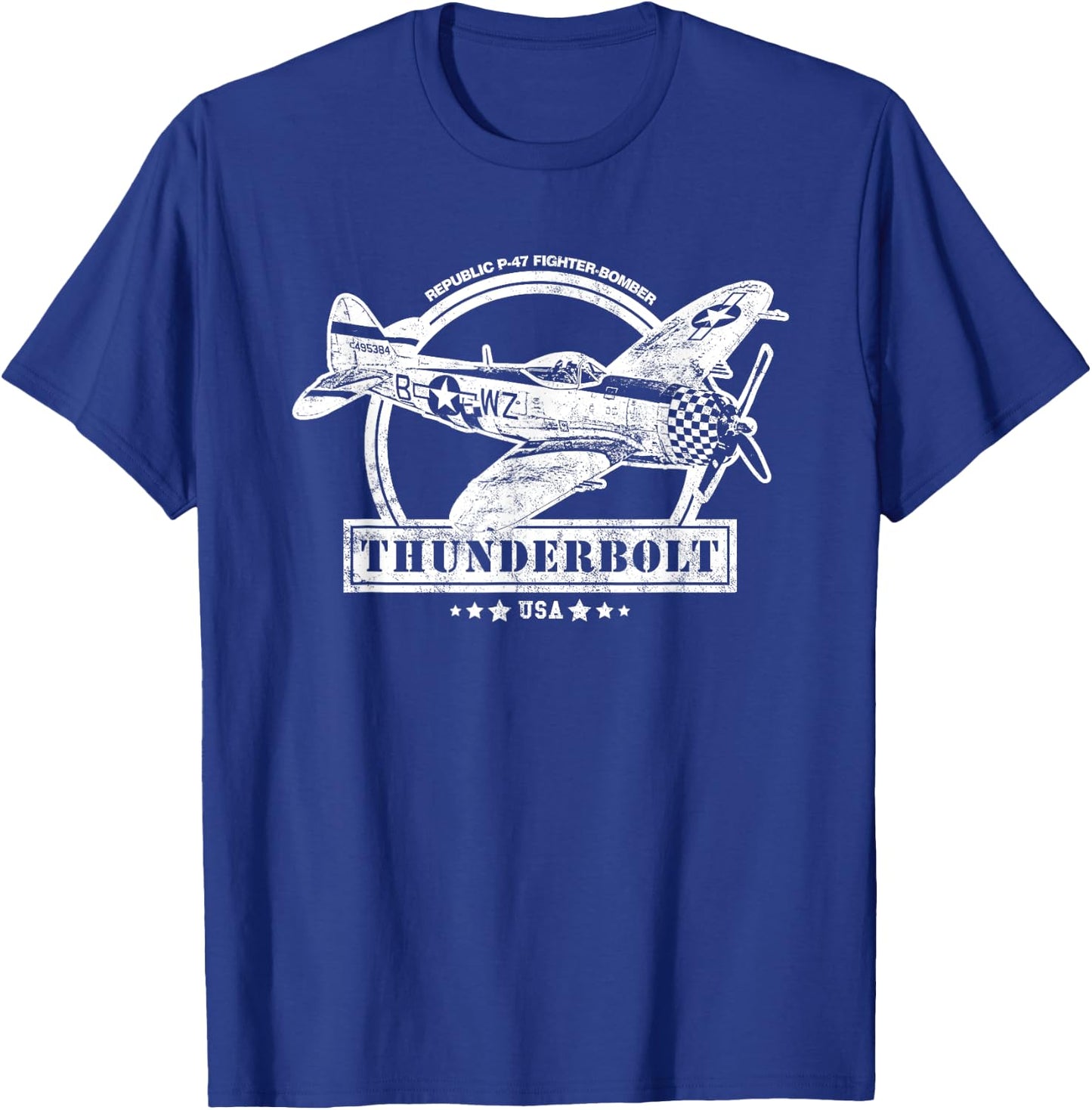 P-47 Thunderbolt WW2 Aircraft T-Shirt - T-Shirt | Royal