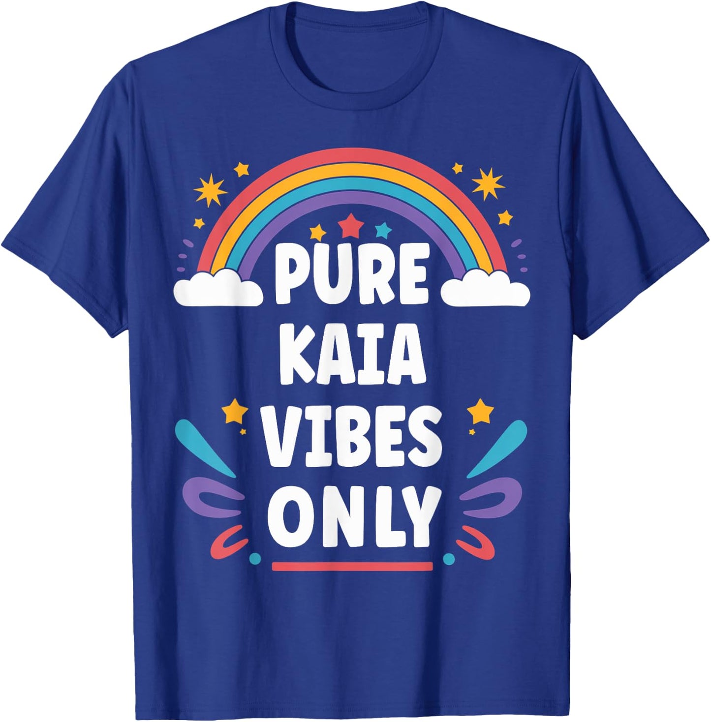 KAIA Vibes Only Cute Retro Girls KAIA Name T-Shirt - T-Shirt | Royal