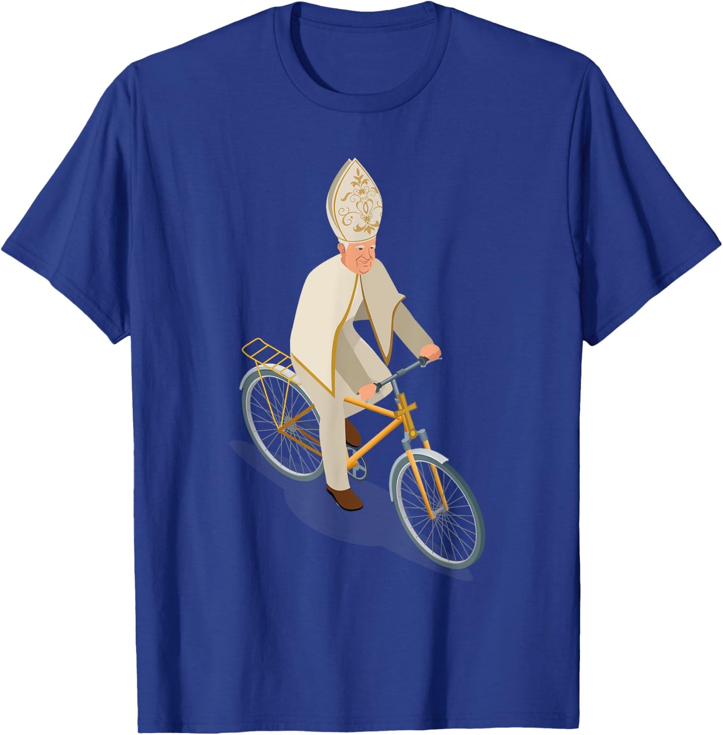 Pope Francis The Catholic Pope On A Bike T-Shirt - T-Shirt | Royal
