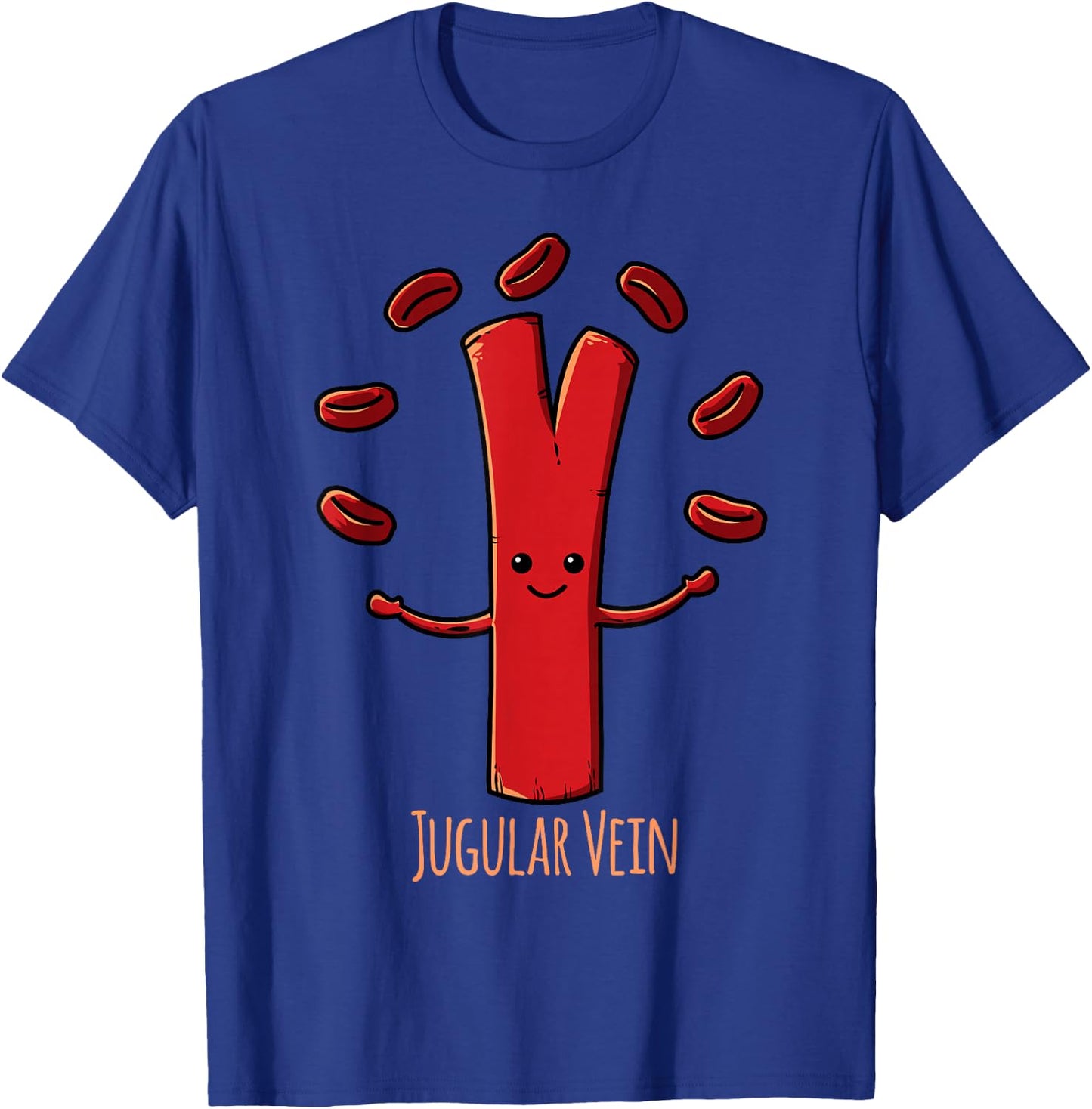 Funny Anatomy Jugular Vein Nurse Doctor Medical Student T-Shirt - T-Shirt | Royal