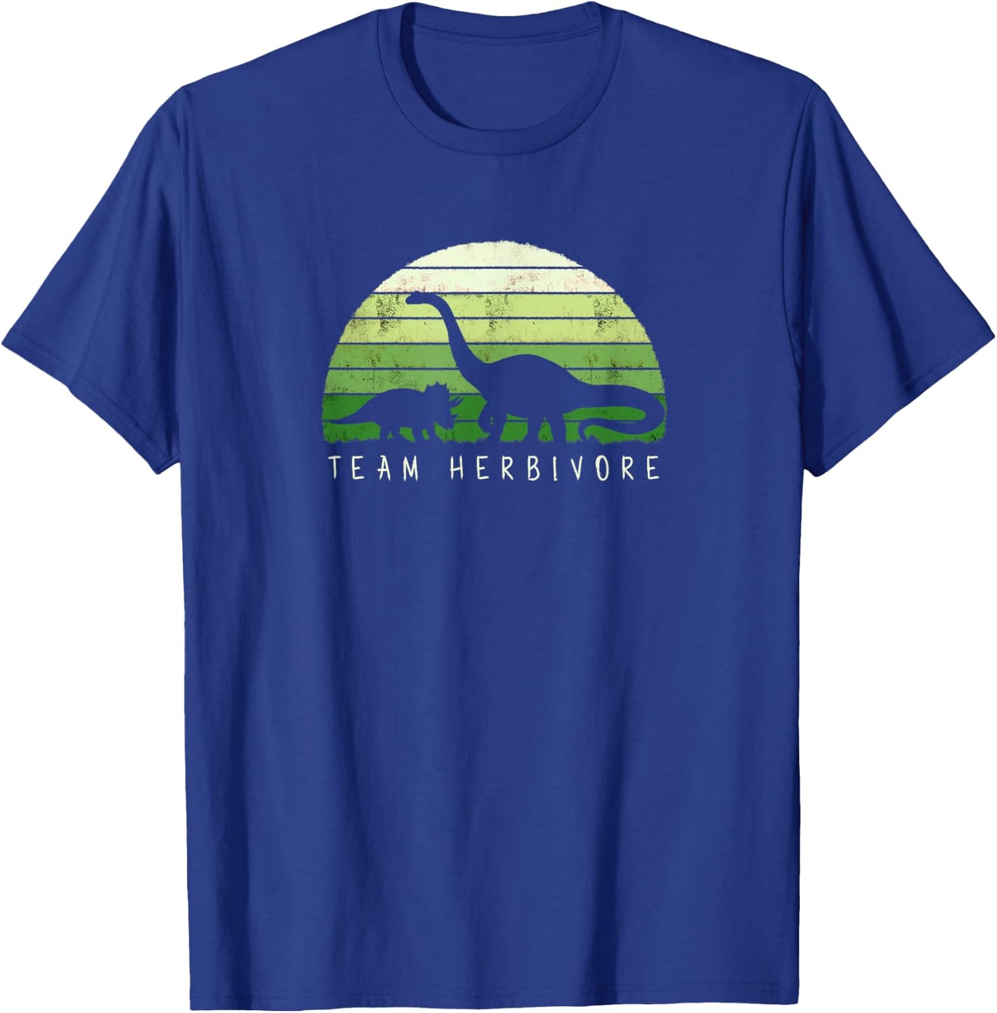 Team Herbivore Dinosaur Dino vegetarian vegan T-Shirt - T-Shirt | Royal
