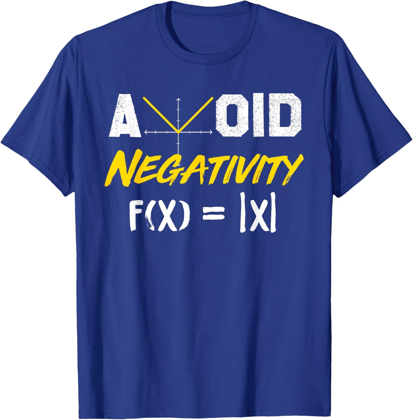 Avoid Negativity - Funny Math Pun Equation T-Shirt - T-Shirt | Royal